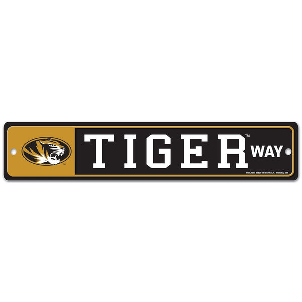 Missouri Tigers Street / Zone Sign 3.75" x 19"