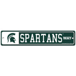 Wholesale-Michigan State Spartans Street / Zone Sign 3.75" X 19"