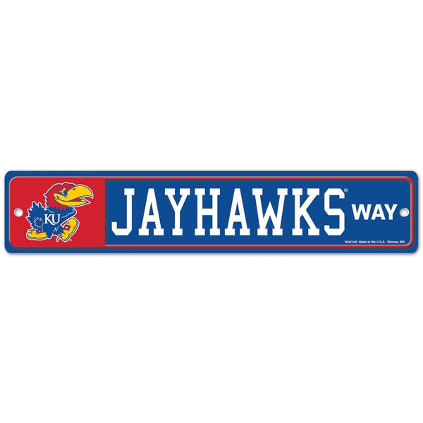 Kansas Jayhawks Street / Zone Sign 3.75" X 19"