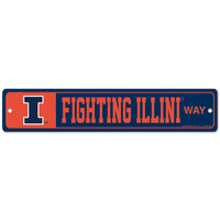 Illinois Fighting Illini Street / Zone Sign 3.75" x 19"