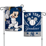 New York Yankees / Disney Mickey Mouse Garden Flags 2 sided 12.5" x 18"