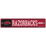 Arkansas Razorbacks Street / Zone Sign 3.75" x 19"