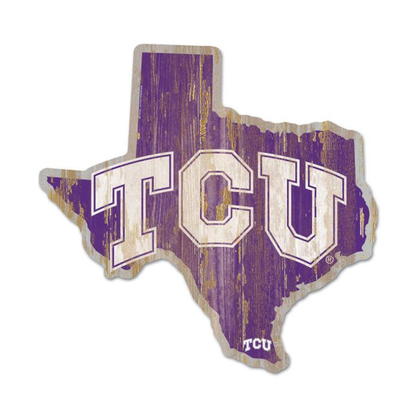 Wholesale-TCU Horned Frogs STATE SHAPE