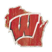 Wholesale-Wisconsin Badgers STATE SHAPE