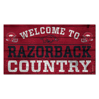 Arkansas Razorbacks Wood Sign 13"x24" 1/4" thick