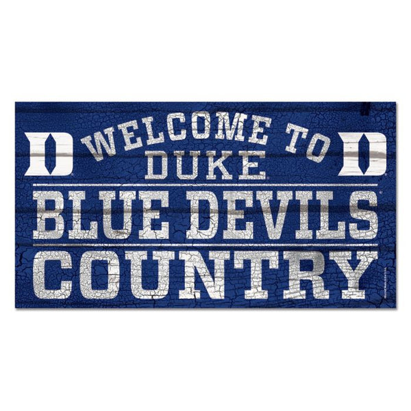 Wholesale-Duke Blue Devils Wood Sign 13"x24" 1/4" thick