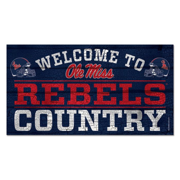 Wholesale-Ole Miss Rebels Wood Sign 13"x24" 1/4" thick