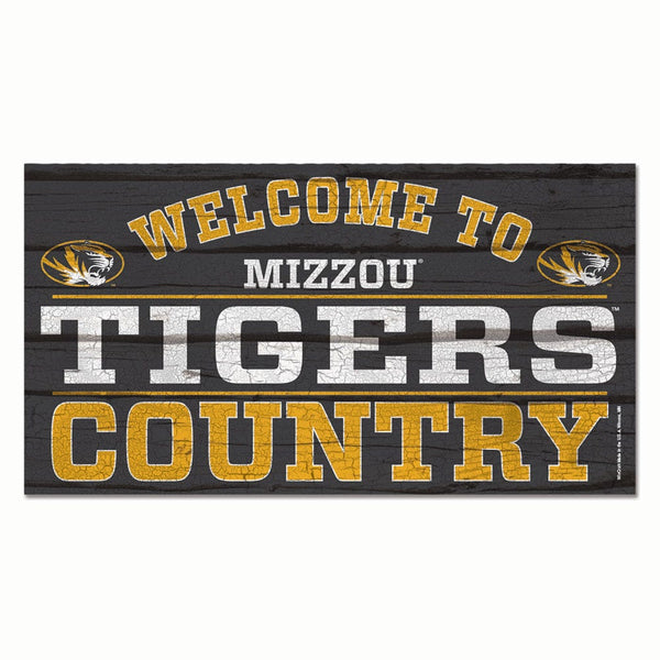 Missouri Tigers Wood Sign 13"x24" 1/4" thick