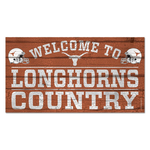 Texas Longhorns Wood Sign 13"x24" 1/4" thick