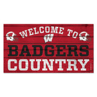 Wholesale-Wisconsin Badgers Wood Sign 13"x24" 1/4" thick