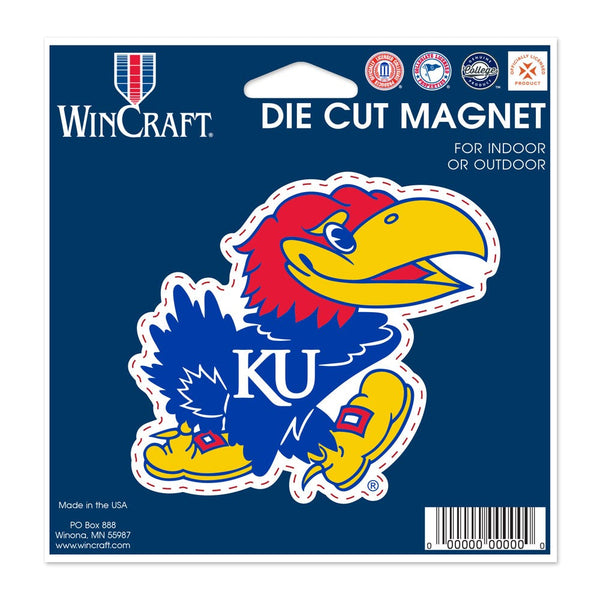 Kansas Jayhawks Die Cut Magnet 4.5" x 6"