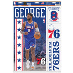 Philadelphia 76ers Multi Use Decal 11" x 17" Paul George