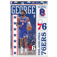 Philadelphia 76ers Multi Use Decal 11" x 17" Paul George