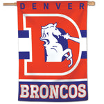 Denver Broncos / Classic Logo Retro D Vertical Flag 28" x 40"