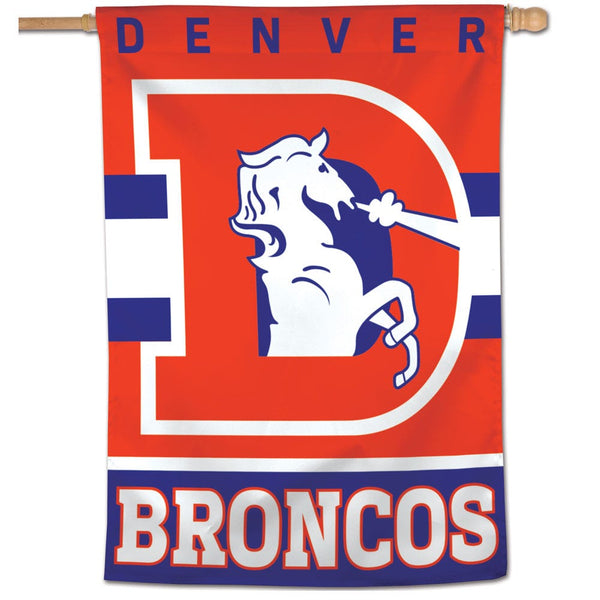 Denver Broncos / Classic Logo Retro D Vertical Flag 28" x 40"