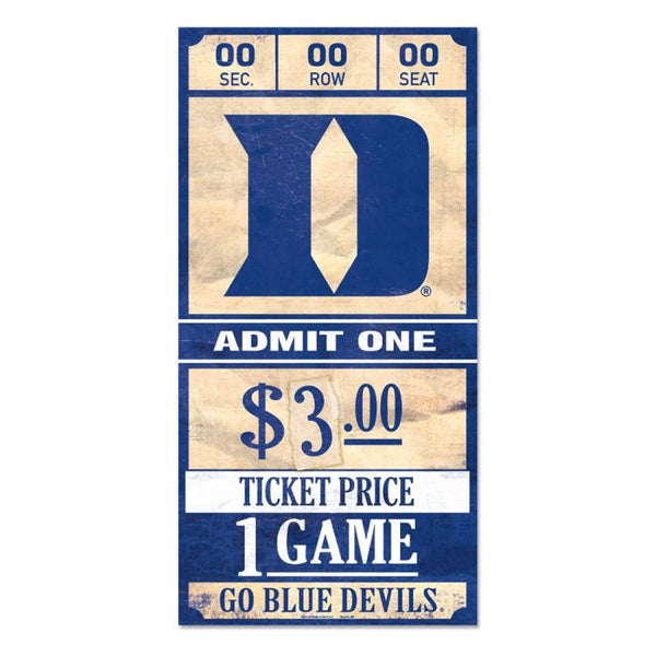 Wholesale-Duke Blue Devils Wood Sign 6x12 3/8" thick