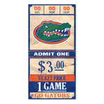 Florida Gators ticket Wood Sign 6x12 3/8" thick