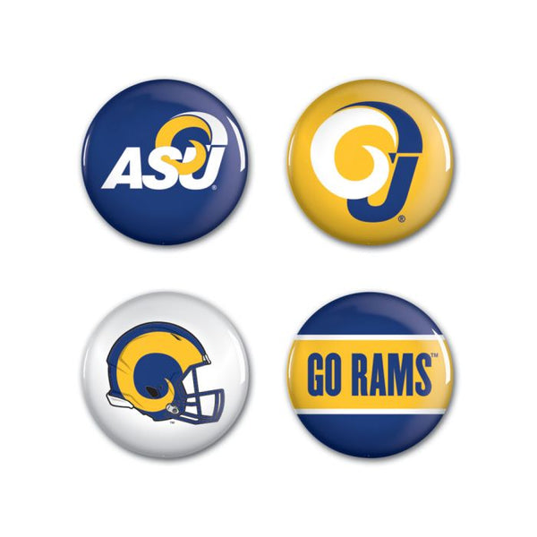 Wholesale-Angelo State Rams Button 4 Pack 1 1/4" Rnd