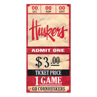 Wholesale-Nebraska Cornhuskers ticket Wood Sign 6x12 3/8" thick