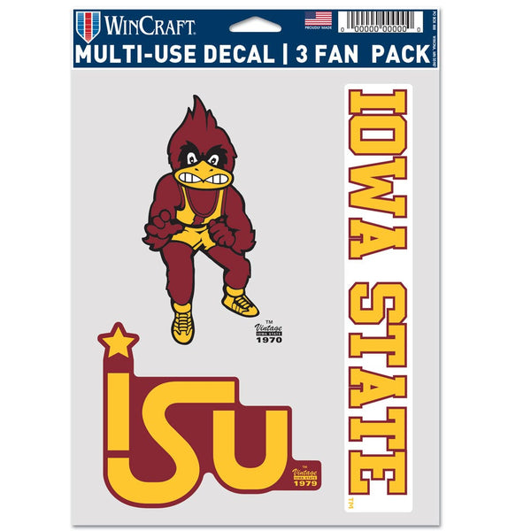 Iowa State Cyclones / Vintage Collegiate Multi Use 3 Fan Pack
