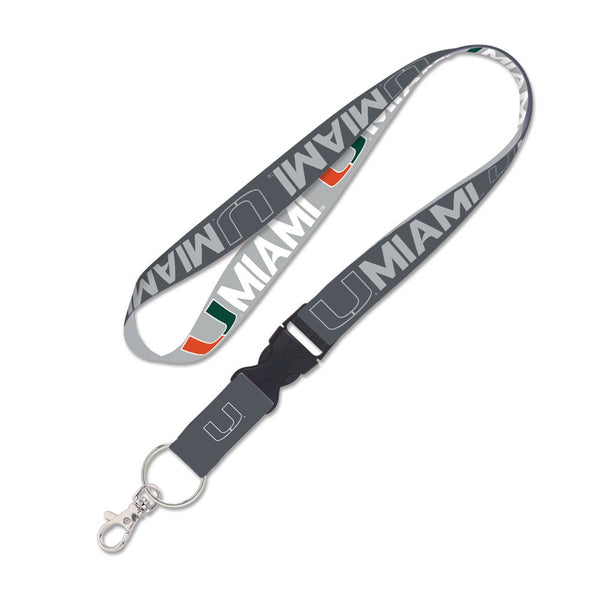 Miami Hurricanes Lanyard w/detachable buckle 1"