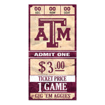 Texas A&M Aggies Wood Sign 6x12 3/8" thick