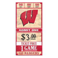 Wholesale-Wisconsin Badgers ticket Wood Sign 6x12 3/8" thick