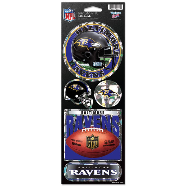 Baltimore Ravens Prismatic Decal 4" x 11"