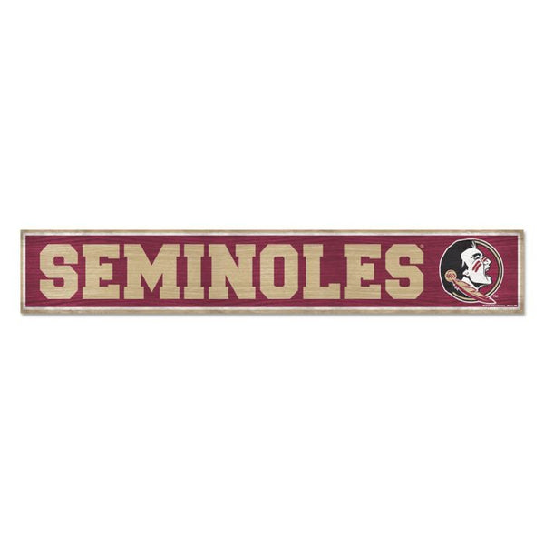 Wholesale-Florida State Seminoles Wood Sign 6"x36" 3/8" thick