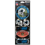 Carolina Panthers Prismatic Decal 4" x 11"