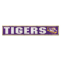 LSU Tigers Wood Sign 6"x36" 3/8" thick