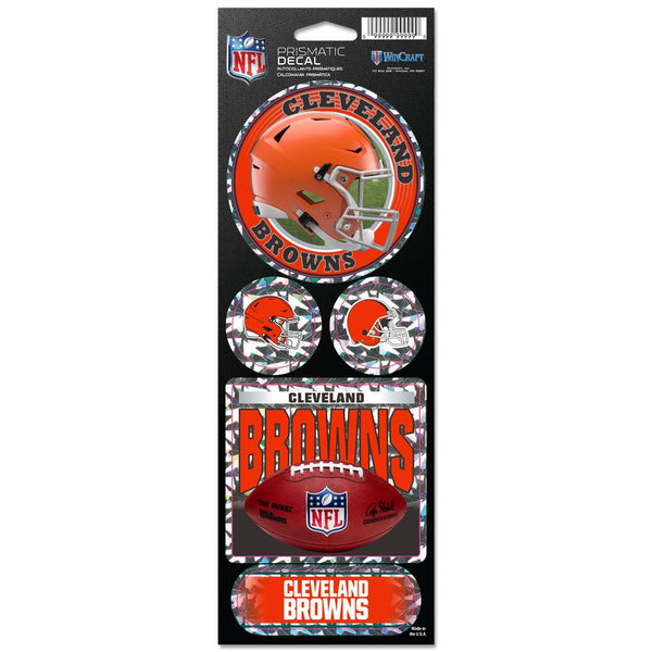 Cleveland Browns Prismatic Decal 4" x 11"