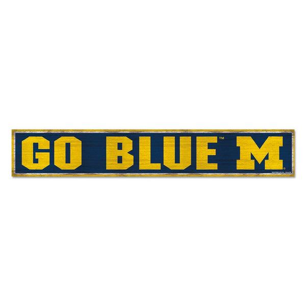 Michigan Wolverines Wood Sign 6"x36" 3/8" thick