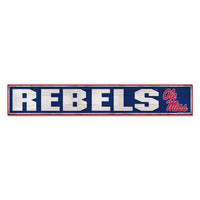 Wholesale-Ole Miss Rebels Wood Sign 6"x36" 3/8" thick