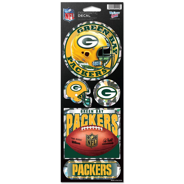 Green Bay Packers Prismatic Decal 4" x 11"