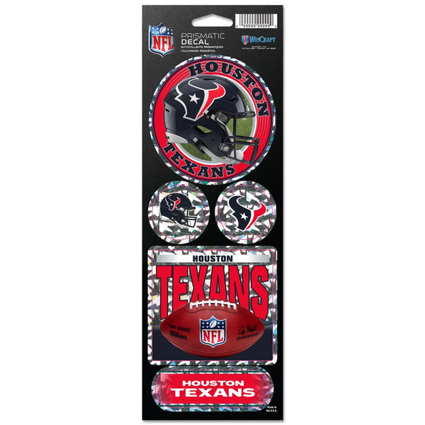 Houston Texans Prismatic Decal 4" x 11"