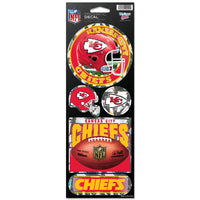 Kansas City Chiefs Prismatic Decal 4" x 11"