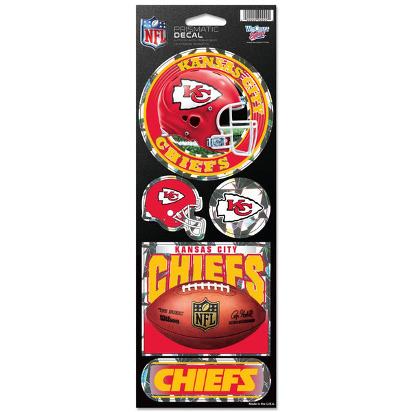 Kansas City Chiefs Prismatic Decal 4" x 11"
