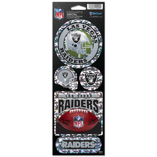 Las Vegas Raiders Prismatic Decal 4" x 11"