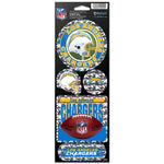 Los Angeles Chargers Prismatic Decal 4" x 11"