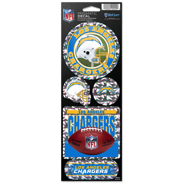 Los Angeles Chargers Prismatic Decal 4" x 11"