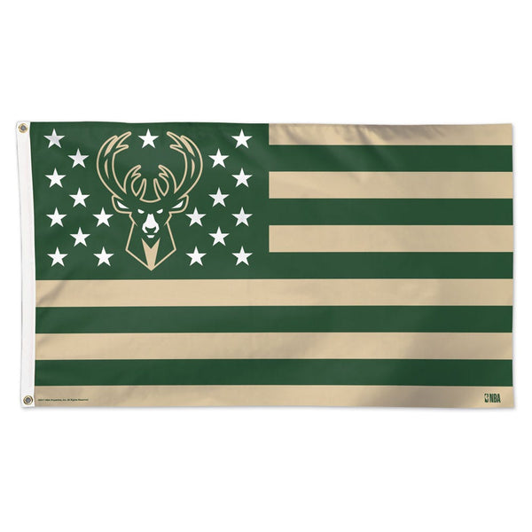Milwaukee Bucks / Patriotic Flag - Deluxe 3' X 5'