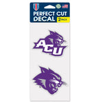 Wholesale-Abilene Christian Wildcats Perfect Cut Decal Set of two 4"x4"