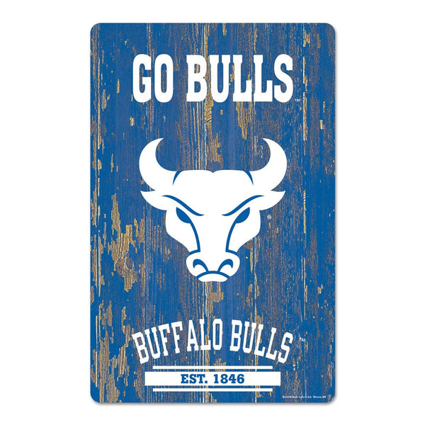 Buffalo Bulls Wood Sign 11" x 17" 1/4" thick