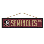 Wholesale-Florida State Seminoles Wood Sign-with Rope 4" x 17"