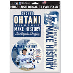 Los Angeles Dodgers PLAYERS CHOICE DIAMOND CLUB(R) Multi Use 3 Fan Pack Shohei Ohtani