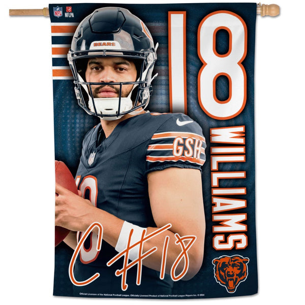 Chicago Bears Vertical Flag 28" x 40" Caleb Williams