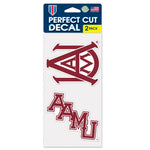 Alabama A&M Bulldogs Perfect Cut Decal Set of two 4"x4"