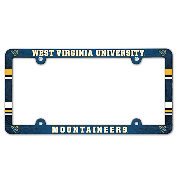 West Virginia Mountaineers Lic Plate Frame Full Color