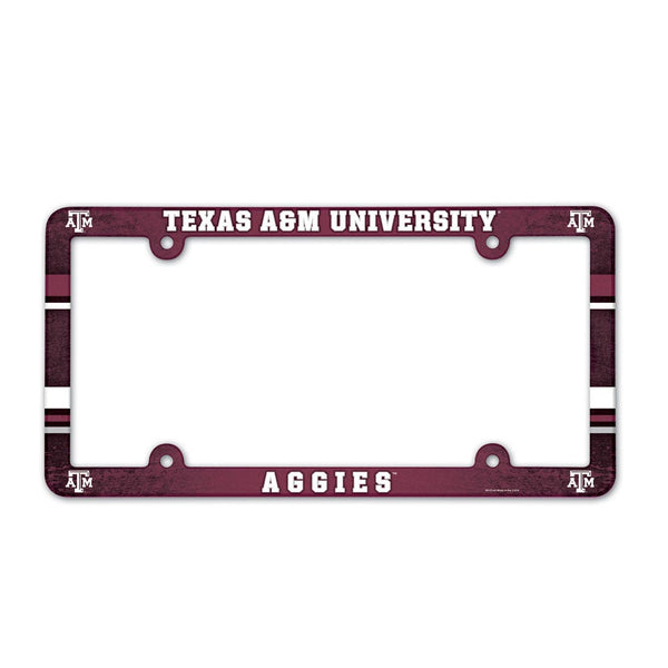 Texas A&M Aggies Lic Plate Frame Full Color